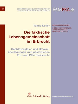 cover image of Die faktische Lebensgemeinschaft im Erbrecht